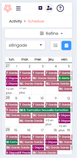 Restez connectés à tout moment grâce aux notifications du planning eBrigade