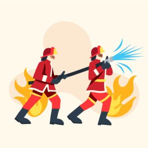 How does the guard of a firefighter work?